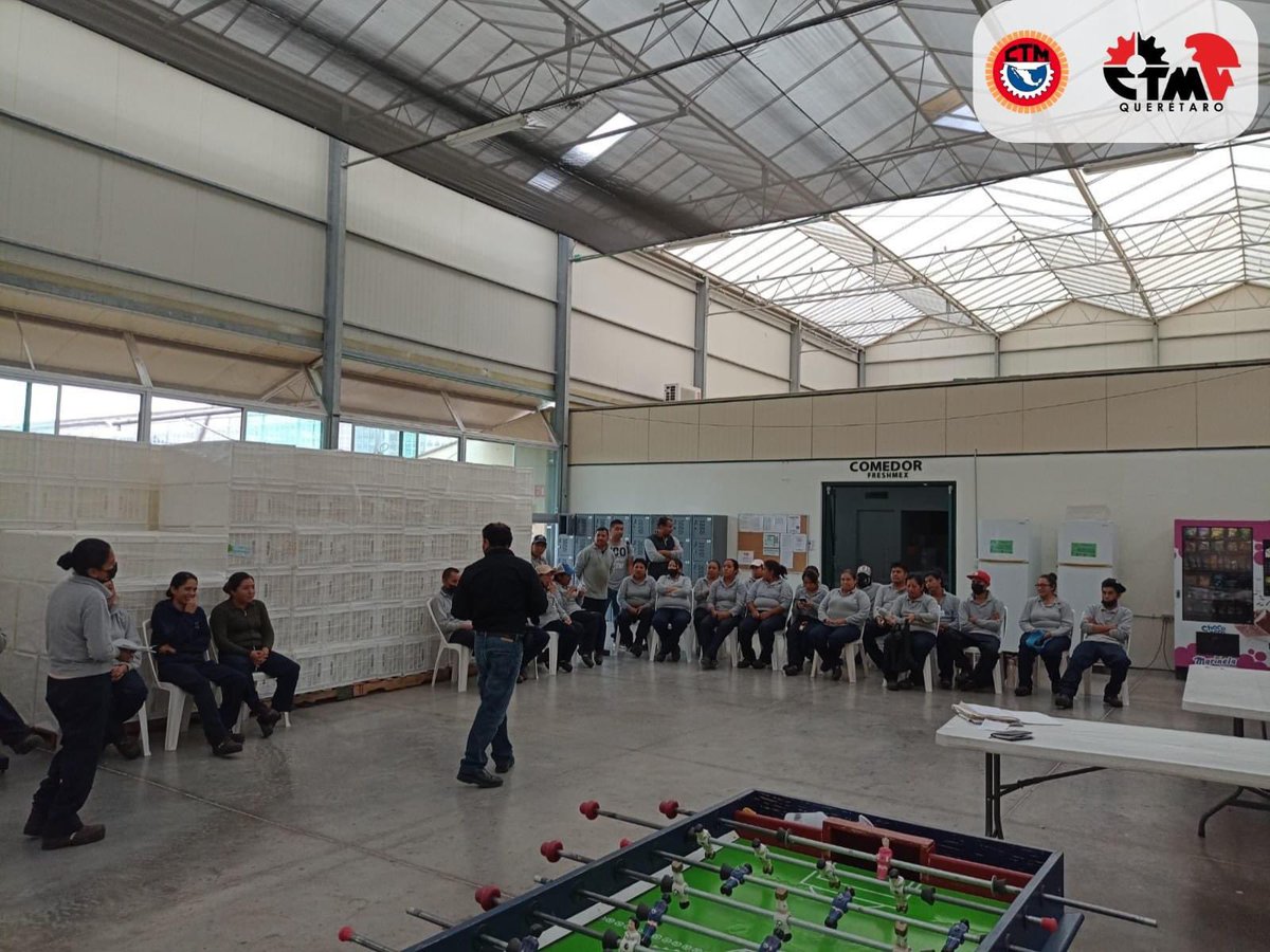 CTMQueretaro's tweet photo. 👉Sindicato de Hortinvest se reúne en Asamblea General. ⚙️

https://t.co/qUYc2OUU6X

 #CTMQuerétaro #CTM #ActitudCTM #Hortinvest https://t.co/952vpQGKC9