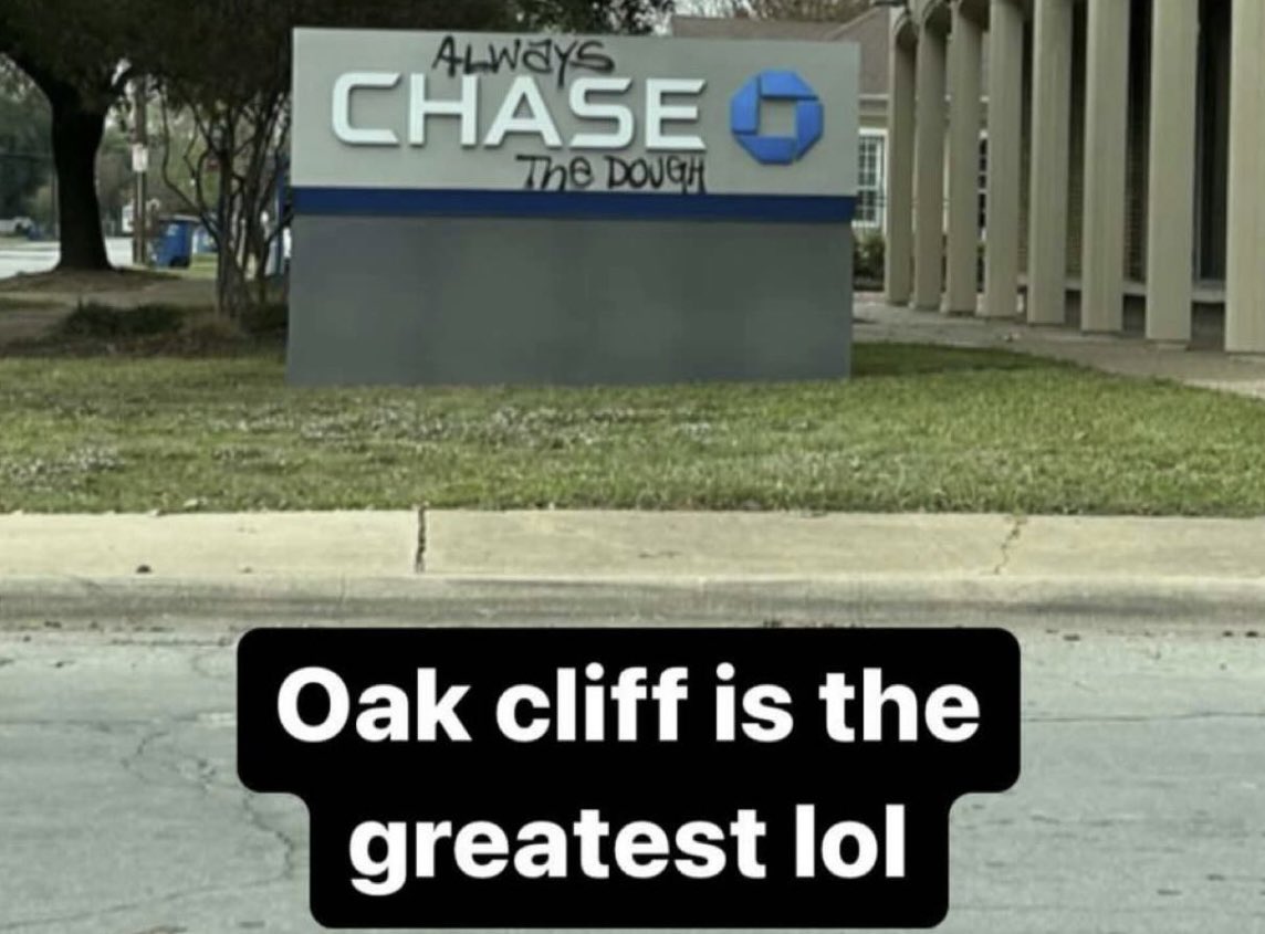 Oak Cliff Texas with a message