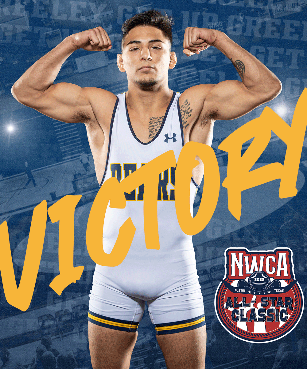 UNCBearsWrestle's tweet image. (Bear)Down goes #1. @andrewalirez970 wins his AWCA All-Star showdown in Austin against top-ranked Cole Matthews 4-2 in overtime! #GetUpGreeley