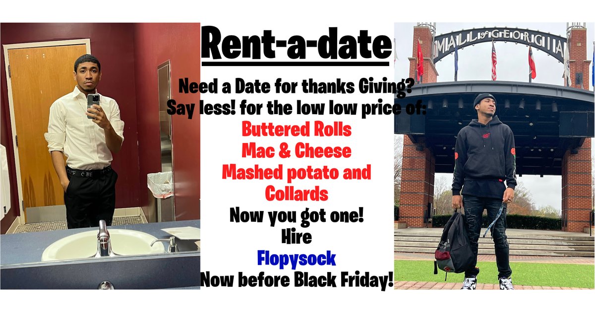 flopysock's tweet photo. I'm down to negotiate prices as well! #entrepreneur #SecuringMyBag #Share #Rentadate #Thanksgiving2022 https://t.co/xZSDuWWkF8