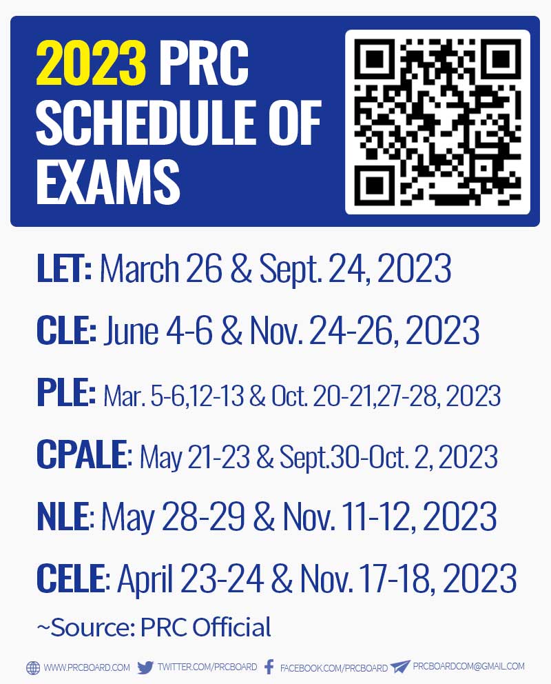 prcboard's tweet photo. BREAKING: PRC releases the 2023 Board/Licensure Exam Schedule
~Opening/Deadline of Applications here: https://t.co/xwAZ1YKi31 https://t.co/imAqpyh7ed