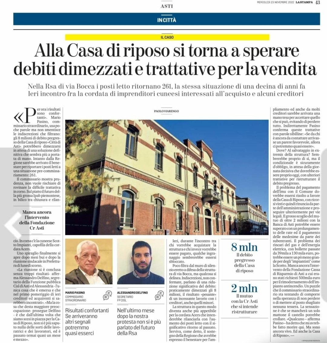 AlessandriaAsti's tweet photo. Rassegna stampa
"La Stampa" di Asti
Quattro pagine targate CISL
#slpcisl
#fpcisl
#fimcisl https://t.co/WKnR7YVsXc