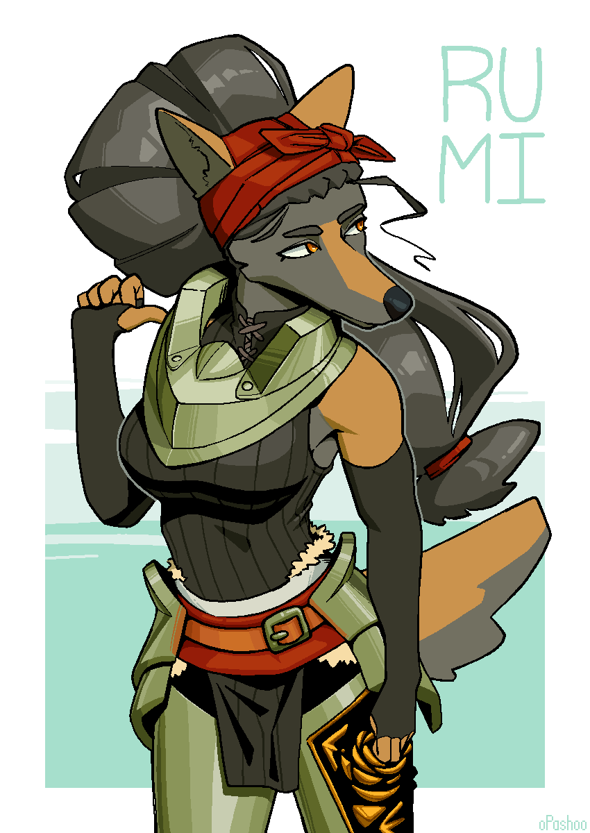 Rumi. "Rogue" doesn't fit quite right. "Ruffian" is more her speed.