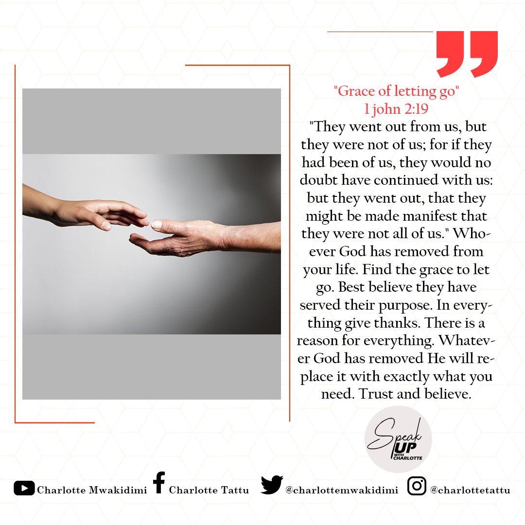 Today I want you to be honest with yourself. Why are you still watering dead plants? Why are you holding on to situations that no longer serve you to your highest good. This GRACE OF LETTING GO is not easy but necessary. Let go #SpeakUpWithCharlotte #Gospel #CharlotteMwakidimi
