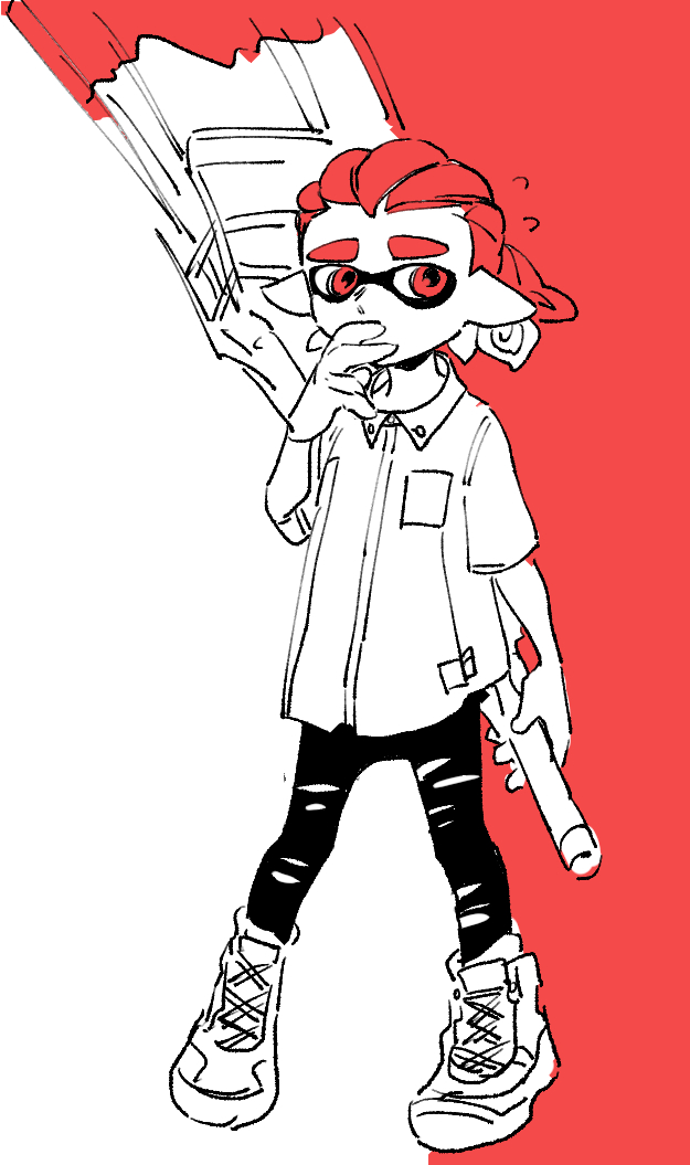 インクリング ,イカボーイ(スプラトゥーン) 「イカ 」|藤下のイラスト