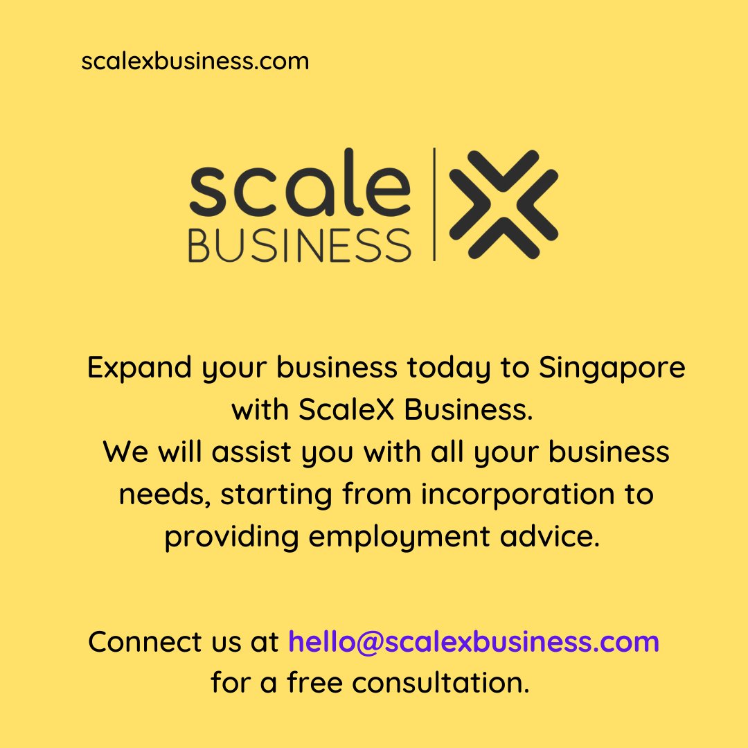 ScaleX_Business's tweet photo. Are you planning to expand your business to Singapore? Connect us at hello@scalexbusiness.com. #singapore #india #scalexbusiness #expansion #international #Entrepreneurs #VentureCapital https://t.co/QRLB2vpQP5