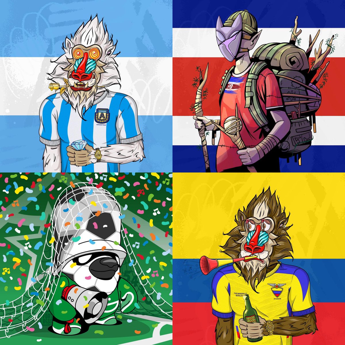 Trading Tent🏕 (@trading_tent) on Twitter photo We have a collab giveaway with <a href="/TheMandrillz/">The Mandrillz NFT ™️💤</a>
Prize - 1 World Cup Pack (6 NFTs)
How to enter:
⚽️ Follow <a href="/TheMandrillz/">The Mandrillz NFT ™️💤</a> & <a href="/trading_tent/">Trading Tent🏕</a>
⚽️ Like, RT
⚽️ Tag some Frens
Ends in 24H
Good luck
#Cardano #NFTgiveaway #NFT We have a collab giveaway with <a href="/TheMandrillz/">The Mandrillz NFT ™️💤</a>
Prize - 1 World Cup Pack (6 NFTs)
How to enter:
⚽️ Follow <a href="/TheMandrillz/">The Mandrillz NFT ™️💤</a> & <a href="/trading_tent/">Trading Tent🏕</a>
⚽️ Like, RT
⚽️ Tag some Frens
Ends in 24H
Good luck
#Cardano #NFTgiveaway #NFT