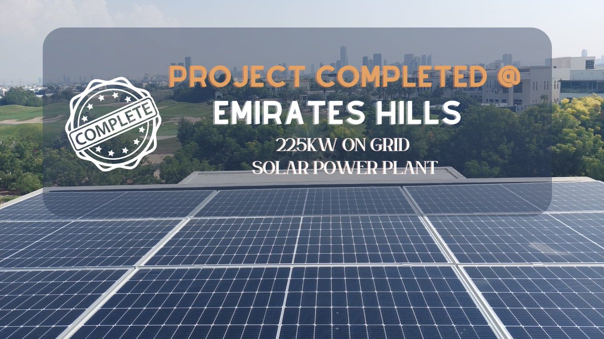 NavitasSolarEng's tweet photo. Another wonderful Project completion from Navitas @ EMIRATES HILLS
22.5KW ON-Grid Solar Power Plant
It’s time to go solar, it’s time for #NavitasDubai
#SolarUAE #LightingTheWorld #DEWA #NavitasSolar #solarpanels #solarpower #solarenergy #solartechnology #SolarContracting y https://t.co/gS9GOuoaH4