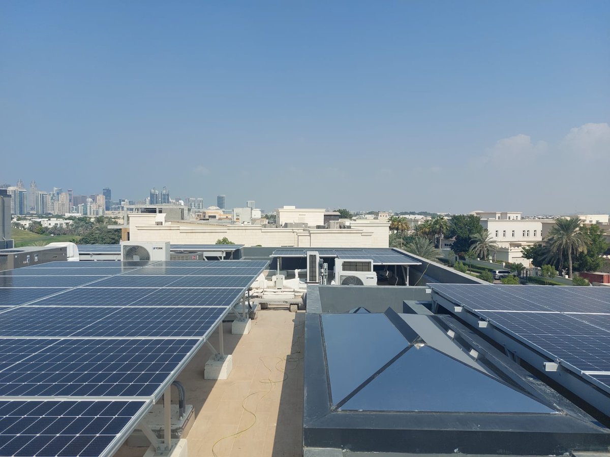 NavitasSolarEng's tweet photo. Another wonderful Project completion from Navitas @ EMIRATES HILLS
22.5KW ON-Grid Solar Power Plant
It’s time to go solar, it’s time for #NavitasDubai
#SolarUAE #LightingTheWorld #DEWA #NavitasSolar #solarpanels #solarpower #solarenergy #solartechnology #SolarContracting y https://t.co/gS9GOuoaH4