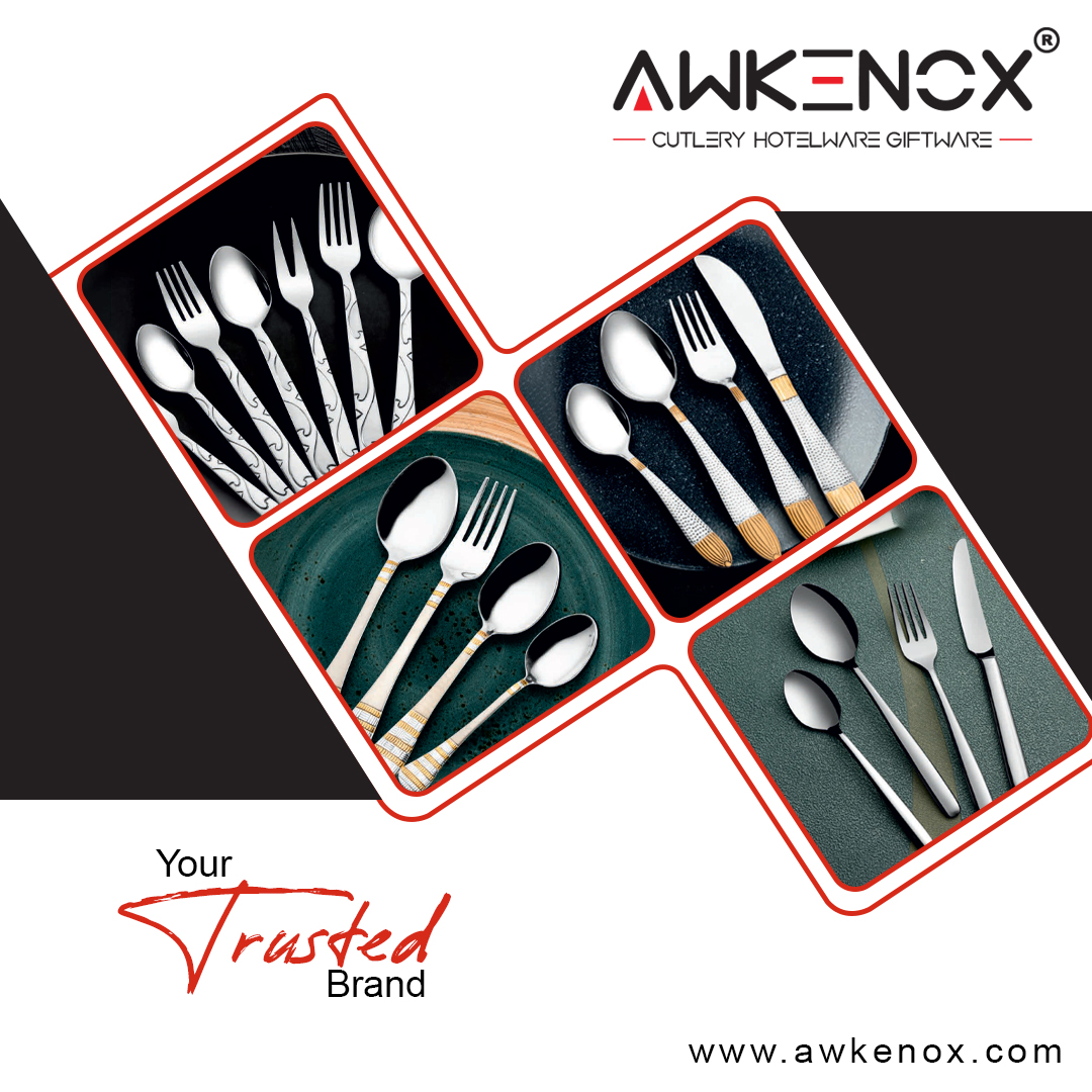 Awksteelwares's tweet image. Our cutlery range has been designed to meet the needs of the modern age.

Awk Steelwares Pvt. Ltd. is the largest manufacturer of premium cutlery in India.

#awksteeware #awkenox #cutlery #cutlerymanufacturer #premiumcutlery