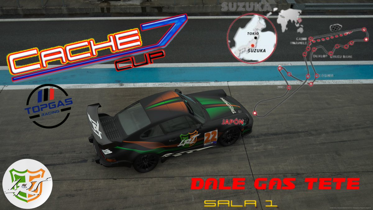 LastRacersTeam's tweet photo. Otro miercoles mas y toca #cachecup en @TopGasRacingCo1 esta vez en el mitico circuito de Suzuka y con un diabolico porche 911 turbo del 81. Hoy le toca el turno a otro de nuestros grandes pilotos @ALAIN_VR que lo va a dar todo. Egurre 💪💪 https://t.co/BcQgJUym3x