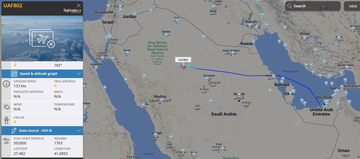 Laurent_Le_Bloa's tweet photo. #UAE AF Beechcraft350 #UAF802 adsb Mode S Hex 592000 FM #AbuDhabi to #Hail #KSA
This is aircraft was until recently deployed in #AddisAbaba #Ethiopia 
 @RAbdiAnalyst @Abdi678 @G_OnTheGround @ATCprowler @kinjeketile @OAbraar @EastAfricanWild https://t.co/AS5ctknTMz