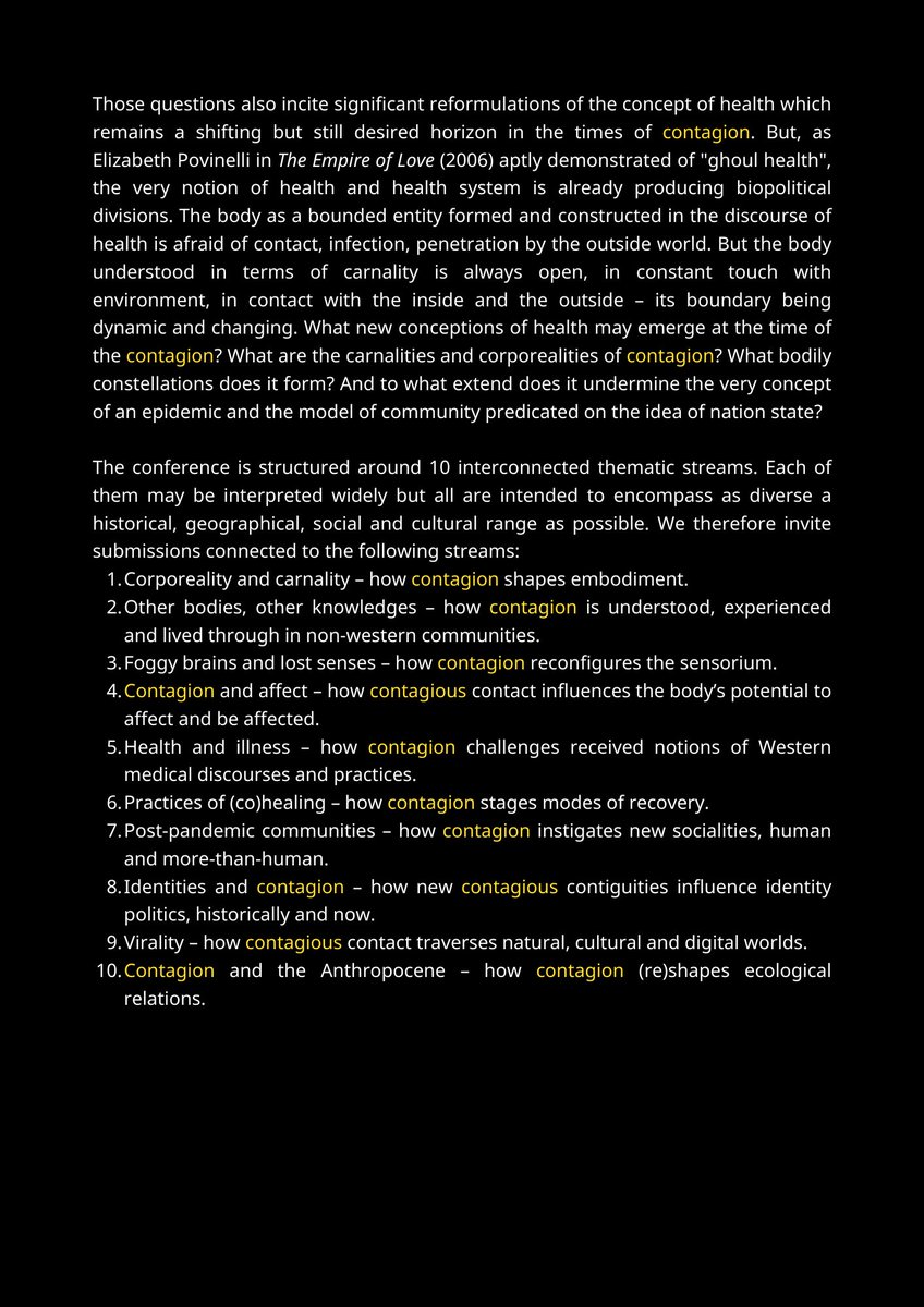 ChaberskiM's tweet photo. Researching viruses/contagion? This online conference I'm co-organizing at the dept for performativity studies at @JagiellonskiUni might be just for you? 
#contagion #virus #COVID19 #posthumanities #environmentalhumanities https://t.co/5vsJpli9P6