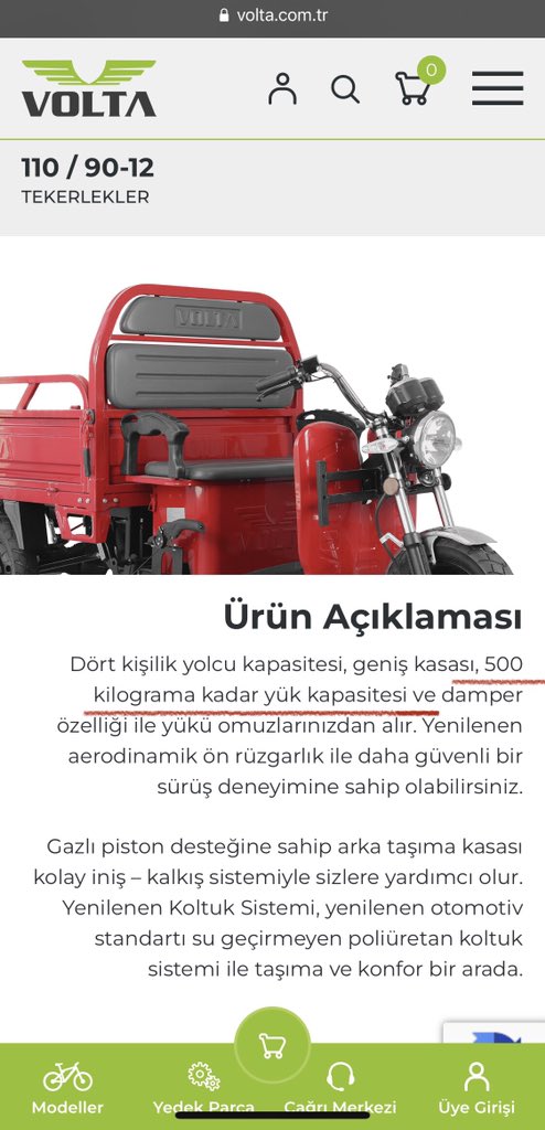 erman_aydogan's tweet photo. Aracın taşıma kapasitesine web siteniz dahi karar verememişken, 3 aylık aracı “kullanıcı hatası” diye geçiştirerek garanti kapsamı dışında tutmanız makul mü? @VoltaMotor @TuketiciBasvuru  @tuketicigundemi @tuketicienstitu https://t.co/QLbXiXQeUk