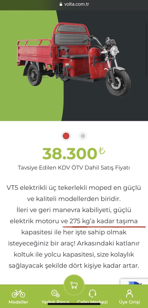 erman_aydogan's tweet photo. Aracın taşıma kapasitesine web siteniz dahi karar verememişken, 3 aylık aracı “kullanıcı hatası” diye geçiştirerek garanti kapsamı dışında tutmanız makul mü? @VoltaMotor @TuketiciBasvuru  @tuketicigundemi @tuketicienstitu https://t.co/QLbXiXQeUk