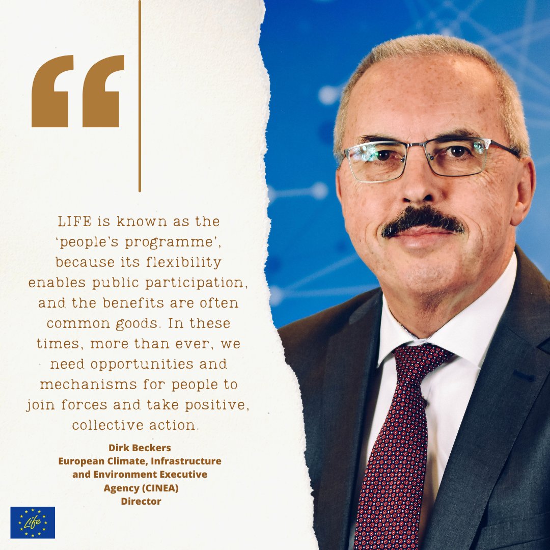 Words from <a href="/DirkBeckersEU/">Dirk Beckers</a>, director of <a href="/cinea_eu/">CINEA 🇪🇺</a> for the @ResearchAether 📰

Read the full interview to uncover #LIFEprogramme achievements over the last 3⃣0⃣ years!

👉 bit.ly/DirkBeckersLIFE

#LIFEis30 #LIFEprojects