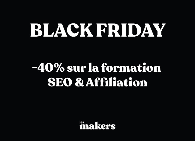 ⚫️ BLACK FRIDAY ⚫️

Vous l'attendiez tous, alors le voici ! 

-40% sur la Formation SEO &amp; AFFILIATION

Pour cela il te suffit de RT et tu recevras le code promo dans tes DM 📬

(l'offre expirera le lundi 28/11 à minuit)