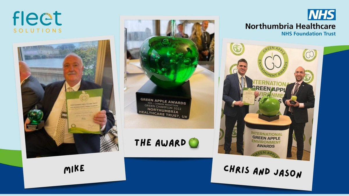 NorthumbriaNHS's tweet photo. 🏅🍏💙
We attended the International Green Apple Environment Awards @TheGreenOrg this week, where we were honoured to collect awards for our sustainability efforts!
You can read more about the wins on our website here: https://t.co/hL4LL7Afe7 https://t.co/o5CVKb5QyB