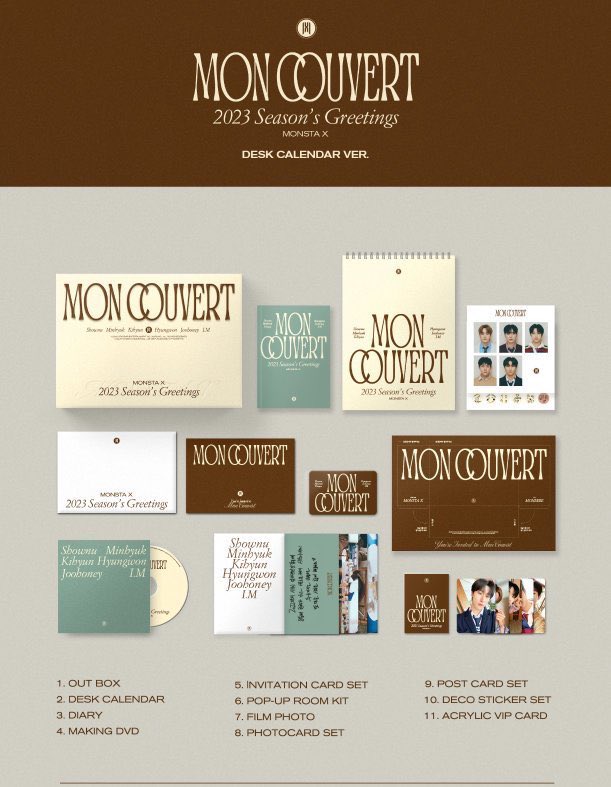 thepuddingcart's tweet photo. MONSTA X 2023 SEASON'S GREETINGS #MON_COUVERT♟🌙 — loose items 

💰refer pic
📝 price exc local postage only
📝 proceed once 80% of each set taken 🦭

check replies for availability!

dm to order 🤍 #pasarmonstax #pasarmx @PasarMxnWh @PasarMX_Wonho https://t.co/MJzQXuS2V8