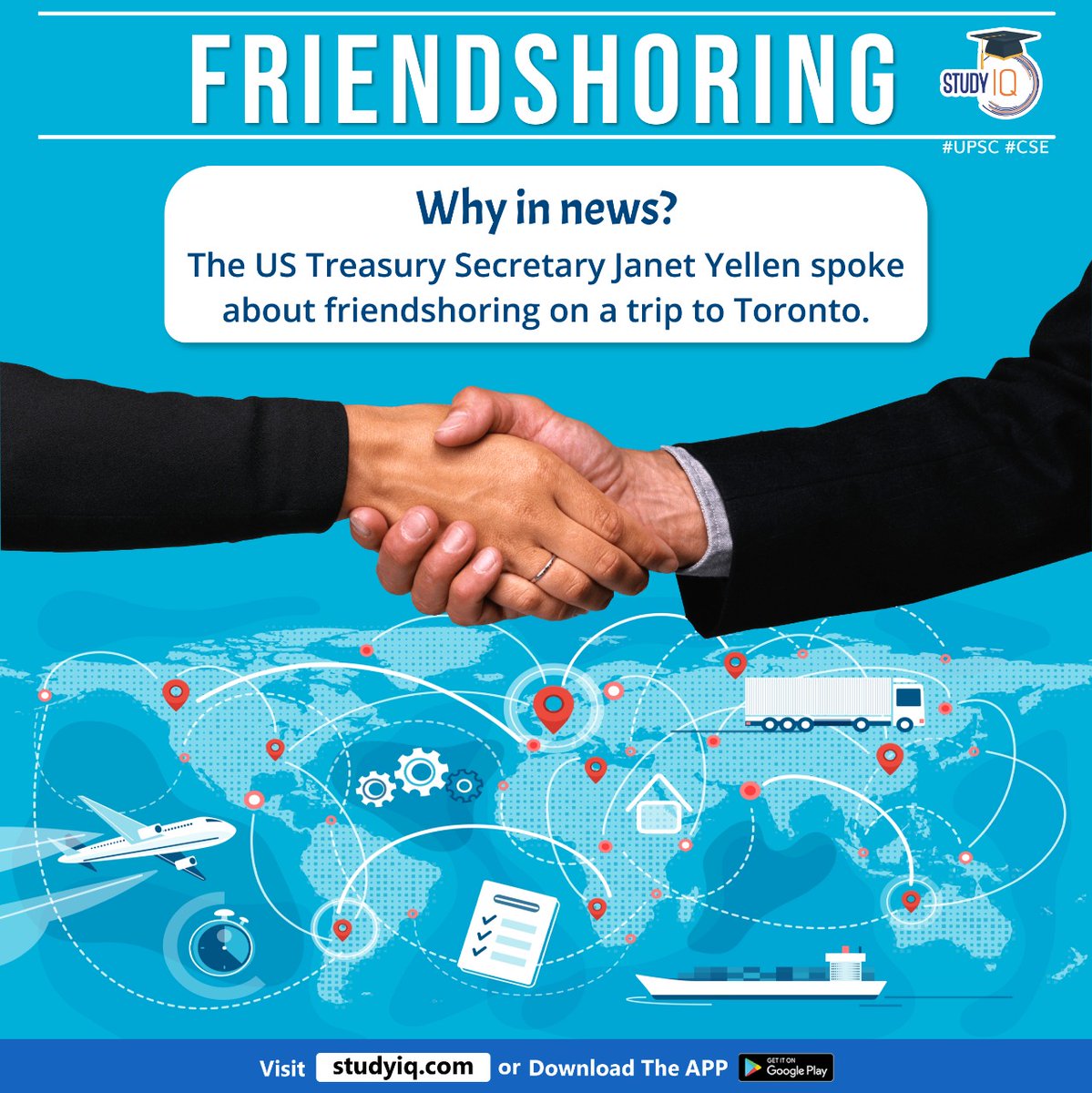 upsciq's tweet photo. #Friendshoring
#ustreasurysecretaryjanet #yelienspoke #toronto #rawmaterials #components #manufacturedgoods #reshoring #onshoring #makingproducts #nearshoring #geopolitical #securityrisks #humanrights #friendshoringpractice #world #trade #globalisation #upse #ias #cse https://t.co/Gppd490viV