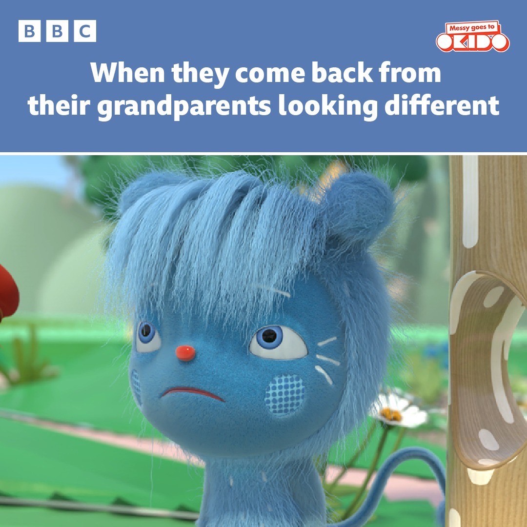 okido_official's tweet photo. #repost @cbeebieshq: Not another unexpected hair cut!
The NEW Messy Goes to OKIDO series launches today at 9:15am on CBeebies and @bbciplayer.
Hands up if you’re excited. 🙋♀️
#CBeebies #MessyGoestoOKIDO #ParentingBeLike #ParentingMemes #ChildrensTV https://t.co/bASUfdcxuj