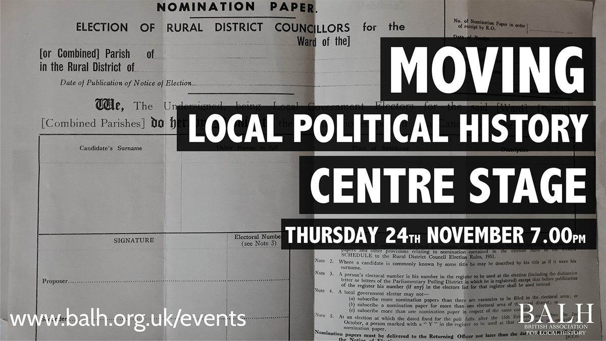 BALHNews's tweet photo. Are you coming to #LocalHistoryHour tomorrow? David Killingray and Roger Otterwell's talk will highlight approaches to local political history and includes a case study of Sevenoaks in Kent.
Book your place, here: https://t.co/WHA0BStTYt
#WeAreLocalHistory #LocalHistoryForAll https://t.co/lMFlMa5nda