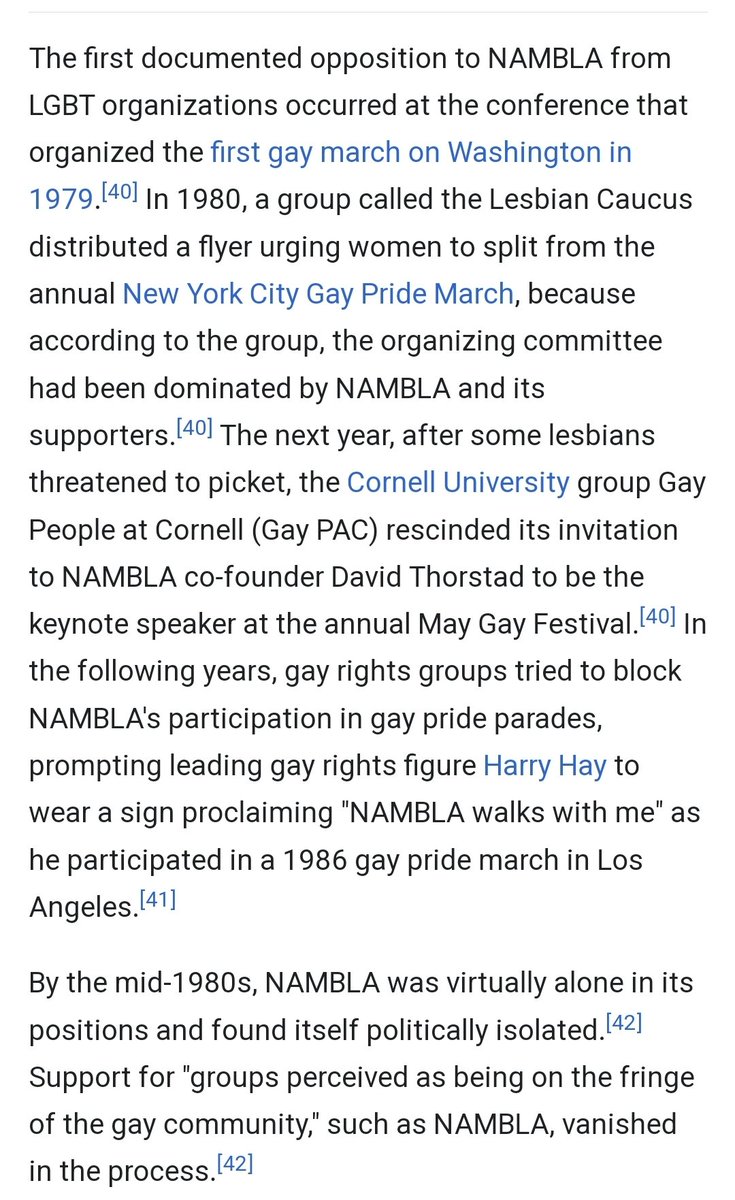 CrackerMcGinger's tweet photo. @33Kanyon @Wiregrass3 @IsabellaMDeLuca My dude, Nambla isn't map. I mean it's all pedo shit but they have different origins. Same between MAP and the clovergender thing. While those two I'm pretty sure are just 4chan troll shit, the Nambla thing was simply a batshit org that has had constant opposition cuz it's craxy. https://t.co/UqXU5YFnhD
