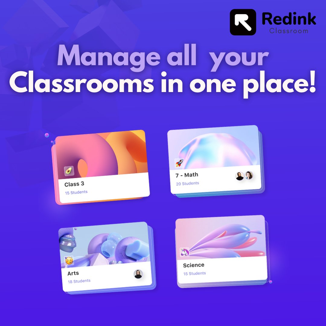 Redink classroom allows teachers to create multiple classrooms and helps track students' progress effortlessly. 

Be the first one to use our all-new gradebook!!!
Signup now!
redink.app
.
.
.
#teacher #education #school #teacherlife  #teachers #teaching #student