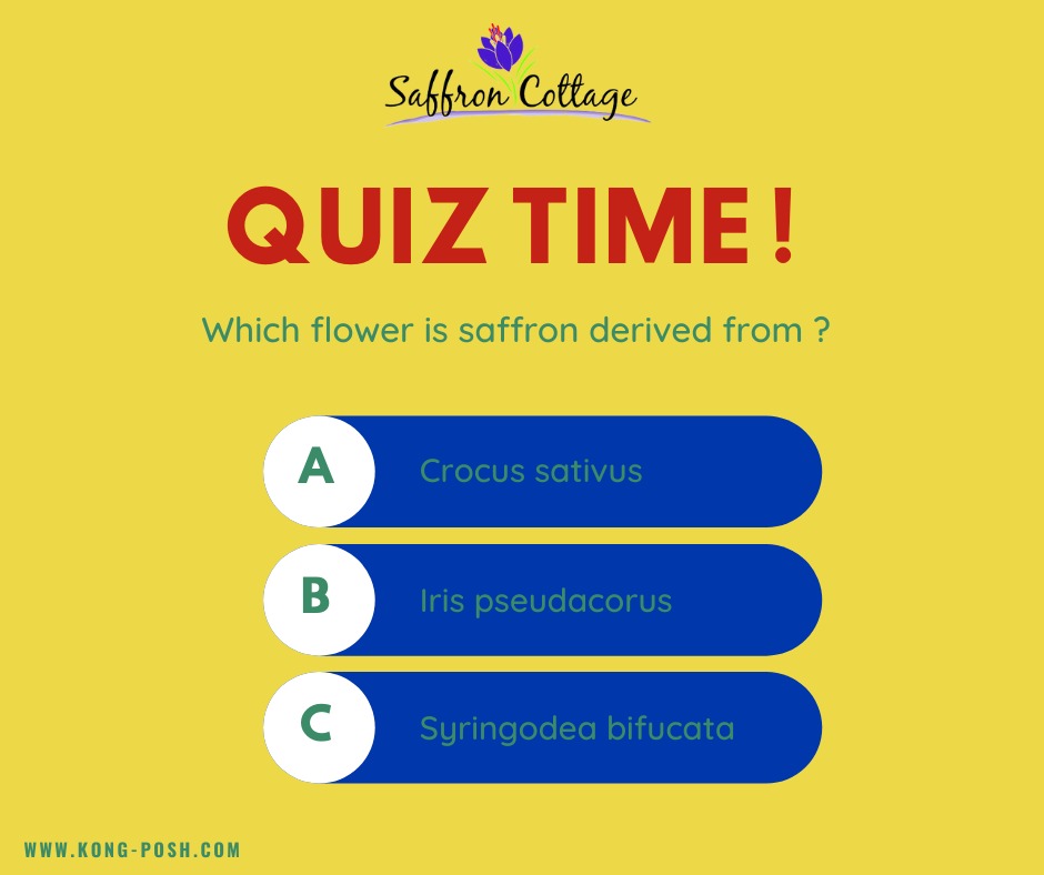 TheIrtazaBilal's tweet photo. QUIZ TIME 😉
What's the is Correct Answer 🫣
#SaffronFlower #SaffronThreads #KongPosh #SaffronCottage #quiztime
#quizoftheday #SaffronCrcous #Saffronbunga #KashmiriSaffron
#CrocusSativus #Organicsaffron https://t.co/AOruqhrEWW