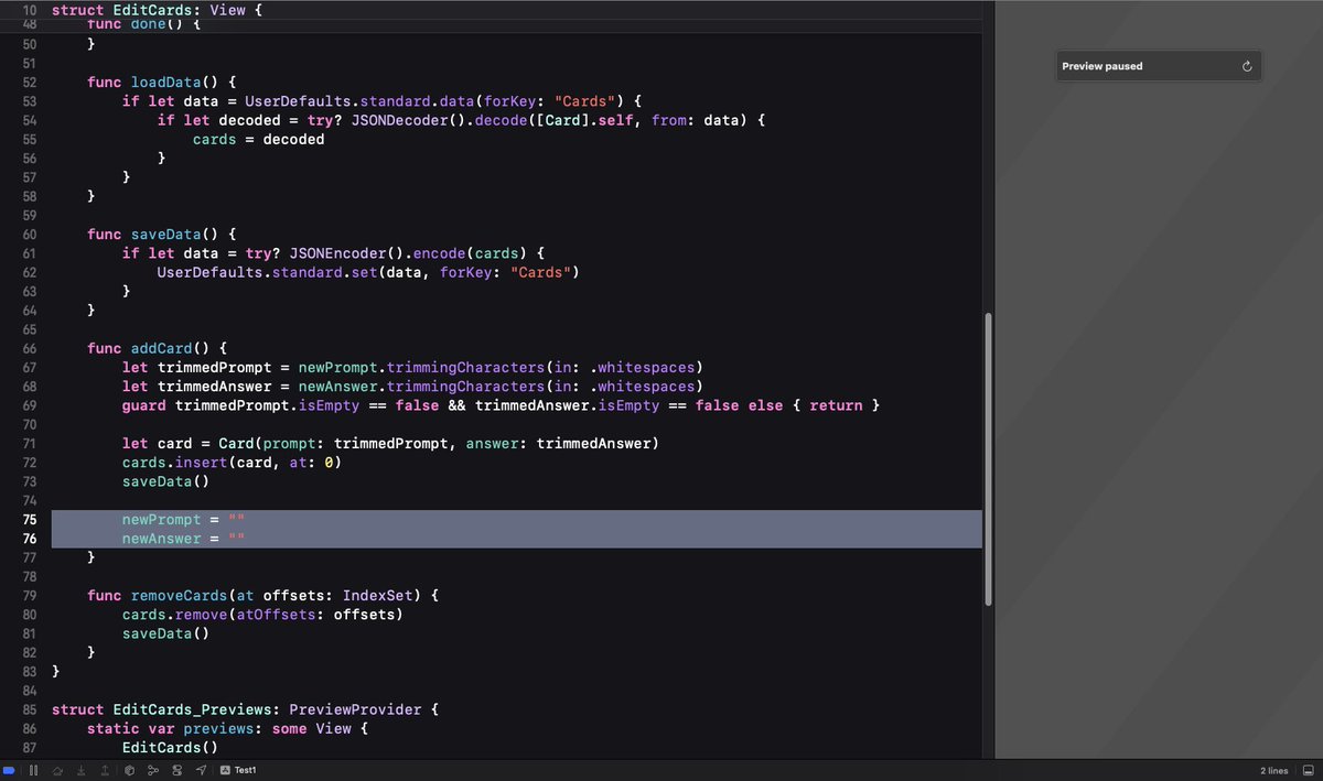 DeeJMayfield's tweet photo. Day Ninety-One of #100DaysOfSwiftUI completed!! Wrapped up Flashzilla app with a short review and completed 3 challenges to make improvements. https://t.co/fq39Izwa6k