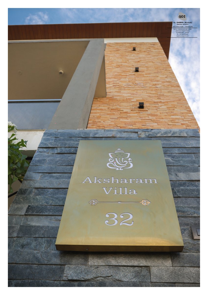 Recently completed Residential project in Chennai.

In this newly completed project, the inside and outside seamlessly connect creating one holistic experience.
#gdesignstudio #gabrieldesignstudio #coimbatorearchitects  #contemproraryresidence #residence #gdshomes