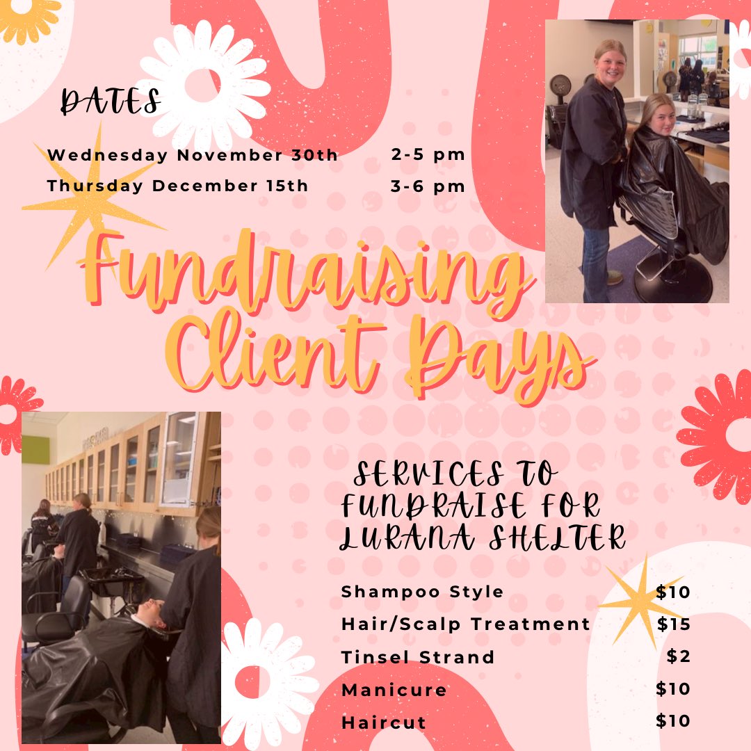 Did you know that our school’s namesake, St. André saved money from giving haircuts to build a chapel? St. André’s legacy has inspired Cosmetology to raise money to support women and children in Lurana Shelter during this Advent season.