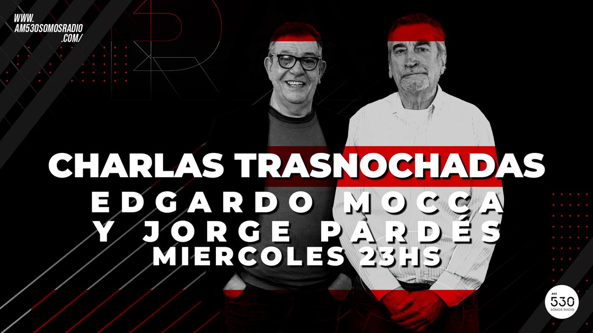 somosradioam530's tweet photo. 👉🏻 Si la política fuera un baile estaría llena de giros, cortes y quebradas, por eso @EdgardoMocca y @jorgepardes 🎙️ desde las #23hs se zambullen en #CharlasTrasnochadas 📢
📱 Envia tu mensaje al 1132000530
📻 Escuchanos en https://t.co/WNlsdPQebo https://t.co/RZOkOJqCBA