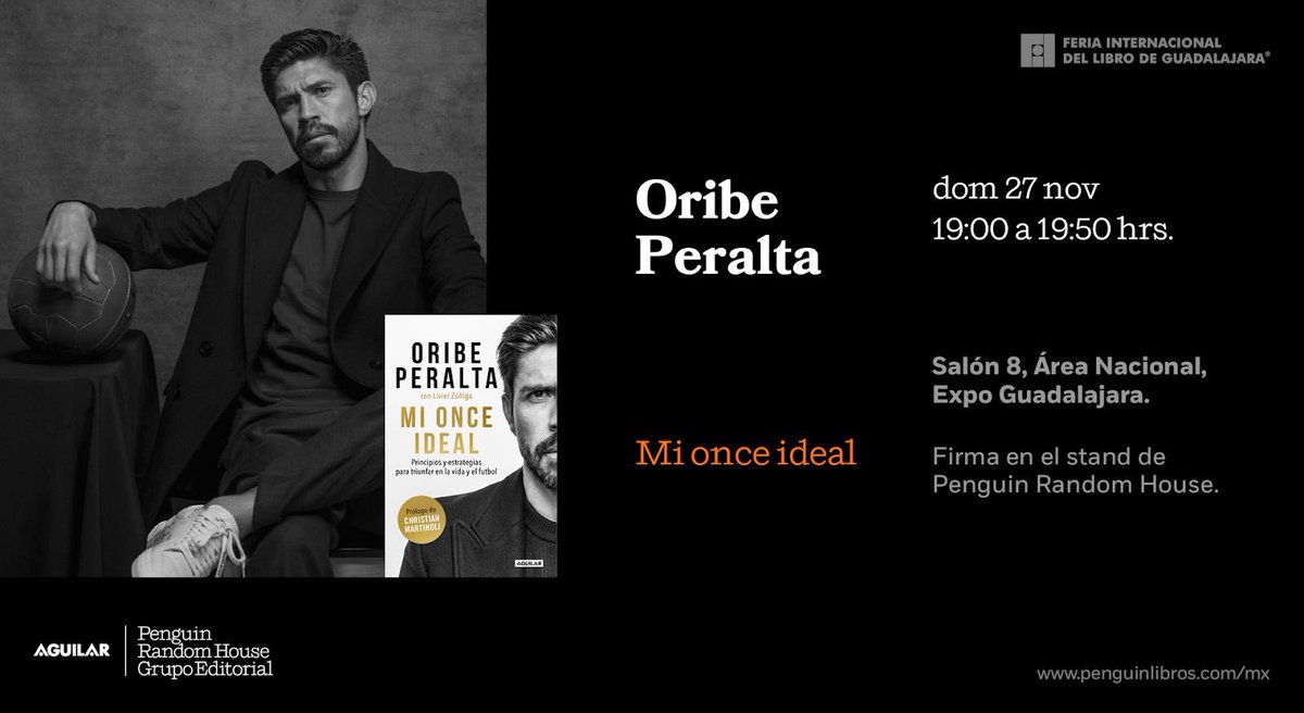 OribePeralta's tweet photo. Estoy muy feliz con la recepción que le están dando a mi libro #MiOnceIdeal y me emociona aún más invitarlos a la presentación en la @FILGuadalajara . ¡Nos vemos este domingo!
En la imagen están todos los detalles https://t.co/zuzAJBIcoq
