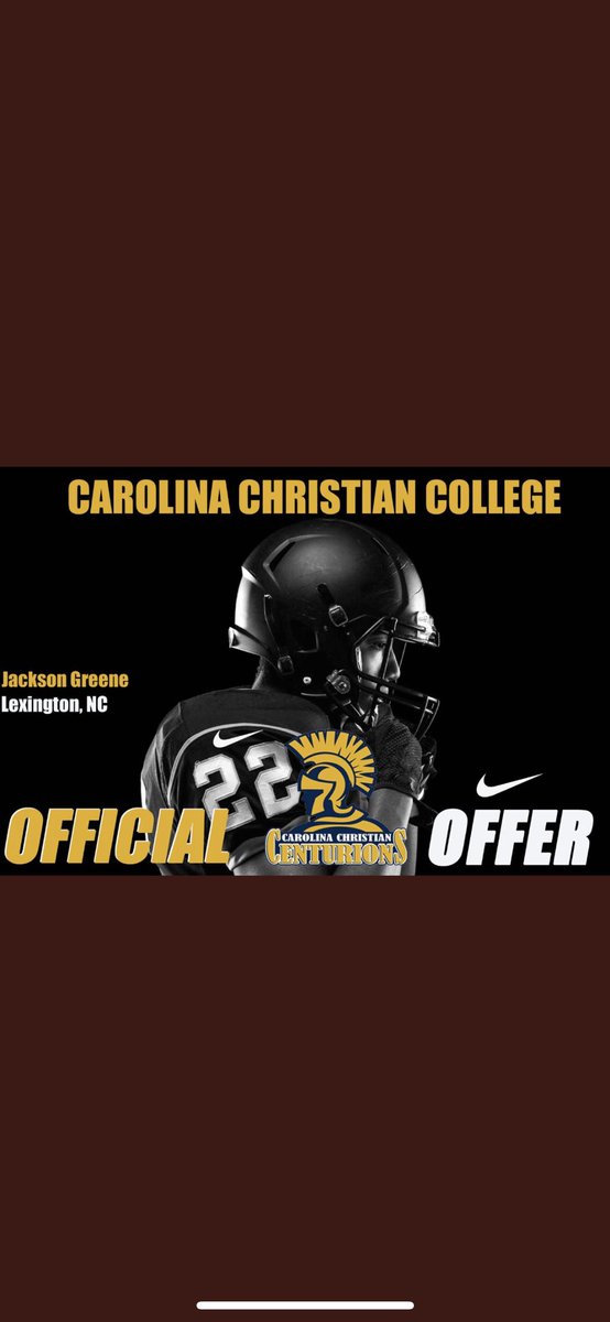 After a great discussion with <a href="/CoachJL35/">Coach James Littlejohn</a> I am blessed to receive my first official offer to Carolina Christian College! AGTG✝️