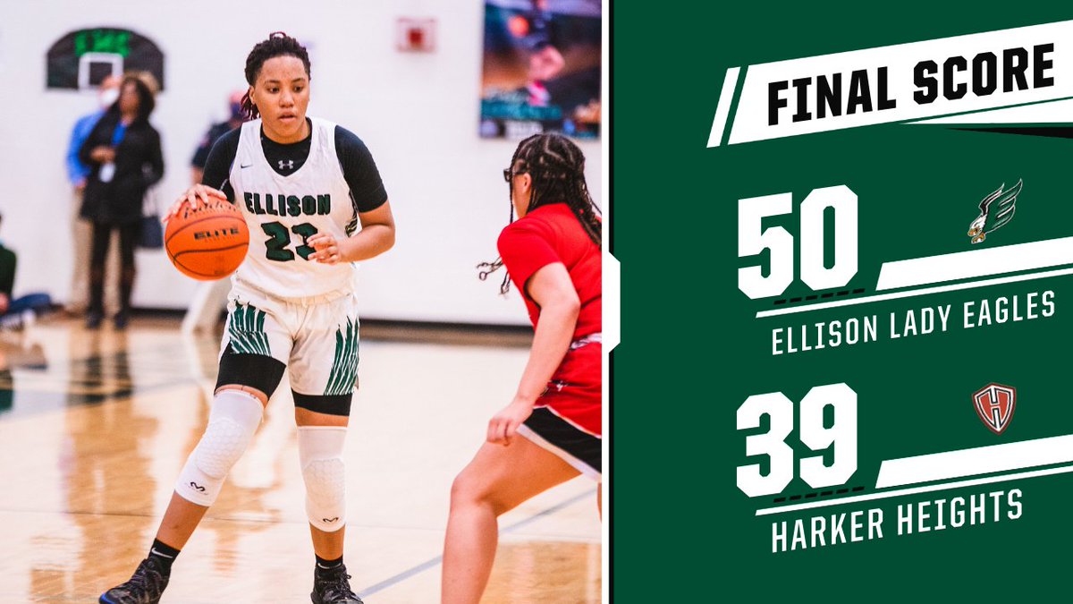 EllisonLady_BB's tweet photo. Defend the Nest at all COST! It's always a good day to be an EAGLE! Ellison Lady Eagles defeat Harker Heights! So. Jerriyah Baines led all scorers with 22 points! #TalonsUp #DefendTheNest #SweepFest https://t.co/jtsoT7HMFr