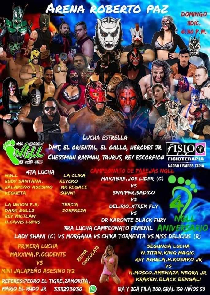 theherodesjr's tweet image. Arena Roberto Paz
Guadalajara Jalisco
#NGLL
@Rey_Escorpion_1 @Taurusoriginal @LadyShaniAAA #DMTAZUL