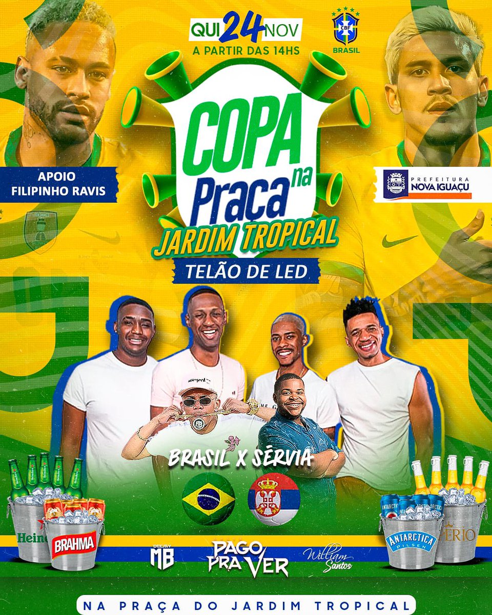 FALA TROPAAAAA, NA PRÓXIMA QUINTA VAI ROLAR AQUELE TROPICAL FAN FEST NO JOGO DO BRASILZÃO. E DEPOIS FLUI AQUELA PAGODEIRA COMO DE COSTUME !!! 🇧🇷🇧🇷🇧🇷🇧🇷🇧🇷🇧🇷🇧🇷🍻🍻🍻🍻🍻🍻🍻