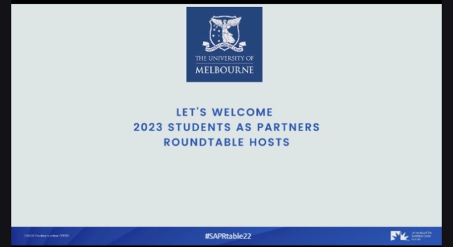 kellymatthewsUQ's tweet photo. Amazing energy - students & staff coming together as partners to share practices and ideas. Big thanks to 2022 hosts - Sunshine Coast who just welcomed the 2023 hosts - Uni of Melbourne! Join the SaP Network to stay connected.
#SAPRtable22
https://t.co/O9n0JiDax8 https://t.co/5Bg3t2xe66