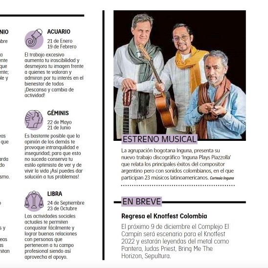 INGUNABAND's tweet photo. Somos noticia en la prensa escrita @larepublica_co al lado de @sanbenito #BadBunny @adncolombia @ADNMedellin 
Escucha nuestro álbum en lanzamiento en #Spotify  @Spotify_LATAM #YouTube  @YouTubeLATAM 

#ingunaplayspiazzolla
#piazzolla30añosDeSerEterno
#BambucosParaElMundo https://t.co/4z010oYxMI