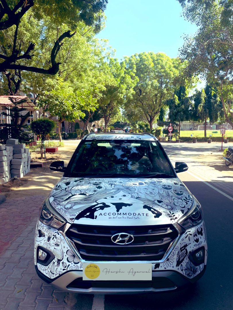 brushesnstrokes's tweet photo. I plan to travel the country with this moving piece of art .. would you like to join me @HyundaiIndia ? It’s “ONE” in the world :)
#FIFAWorldCup #GoaloftheCentury #Hyundai #HyundaiIndia #HyundaiCreta #sustainability #WildlifConservation https://t.co/lJmbAgspyy