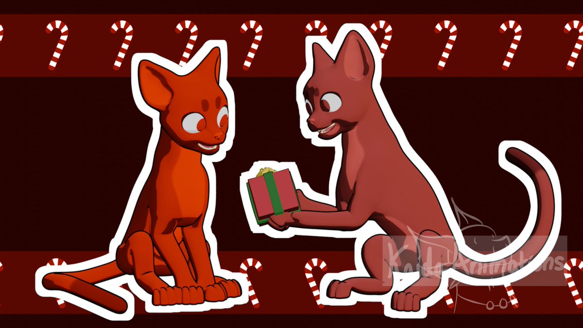 kaidalynch's tweet photo. Currently working on a new Christmas themed YCH! Any suggestions for animations to do for it before I finish it? Suggesting is by no means a commitment to buy, you can do it if you just want to see some cute Christmas cat animation by me too! #openych #3danimation https://t.co/yQqwJxrshm
