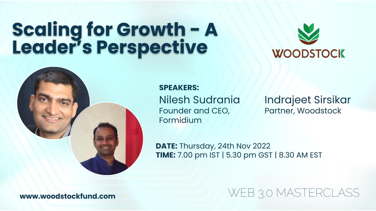 Woodstockfund's tweet photo. We are pleased to bring Nilesh Sudrania, Founder and CEO of @Formidium, to our Masterclass series. The session will be moderated by Indrajeet Sirsikar, Partner at @Woodstockfund.

Register here - https://t.co/r9gmVYJj3b

#ceo #scaling #web3 https://t.co/xo0b2IG7cM
