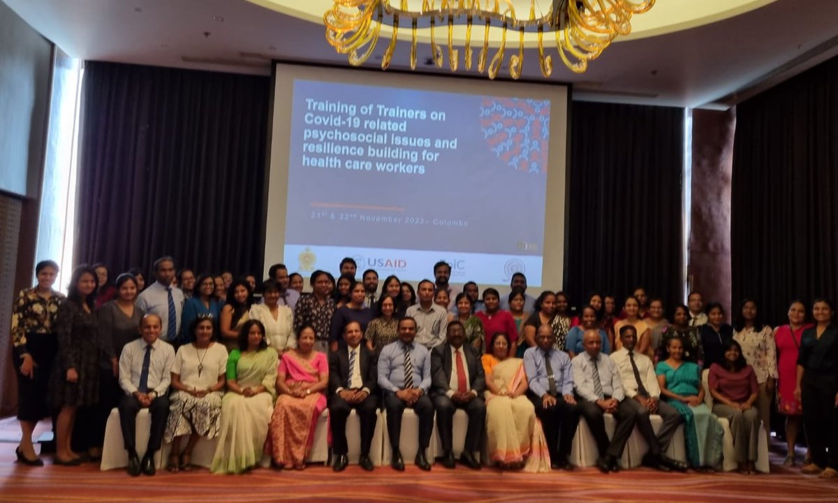 slcpsych's tweet photo. The Sri Lanka College of Psychiatrists together with FHI 360 carried out a successful 2 day residential workshop on training of trainers for consultant psychiatrists and senior registrars in psychiatry. https://t.co/e267XxSHb2