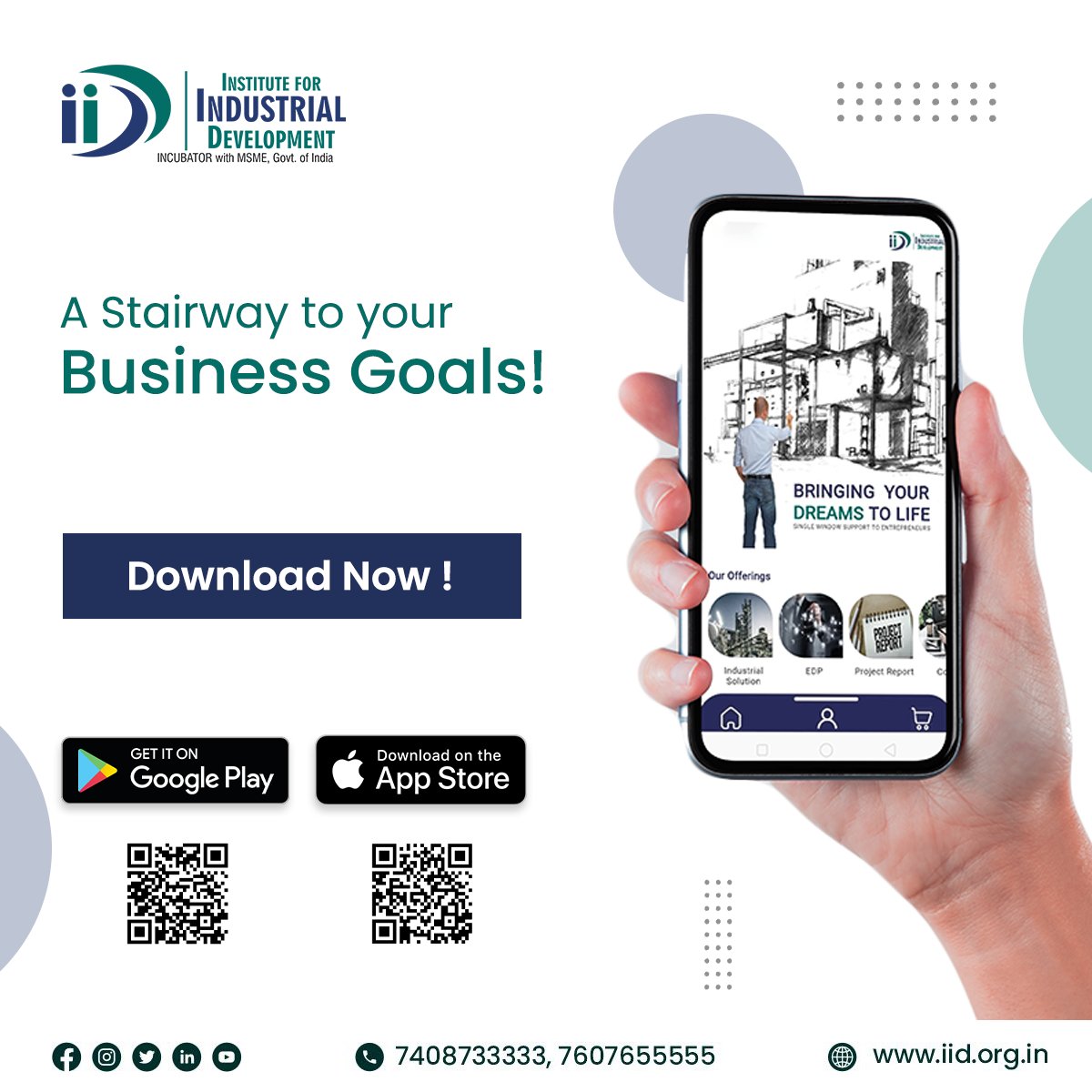 IIDIncubator's tweet photo. One app to solve all your Industrial queries. Explore the benefits of the Industrial platform within one app.
Download the app.
For Android: https://t.co/U3LRDIOAk1
For iOS: https://t.co/HluxMa48Hp
.
.
.
.
.
#Entrepreneurship #DownloadAppNow #StartupIncubator #IIDForEntrepreneurs https://t.co/4Dz2Bk8d1n