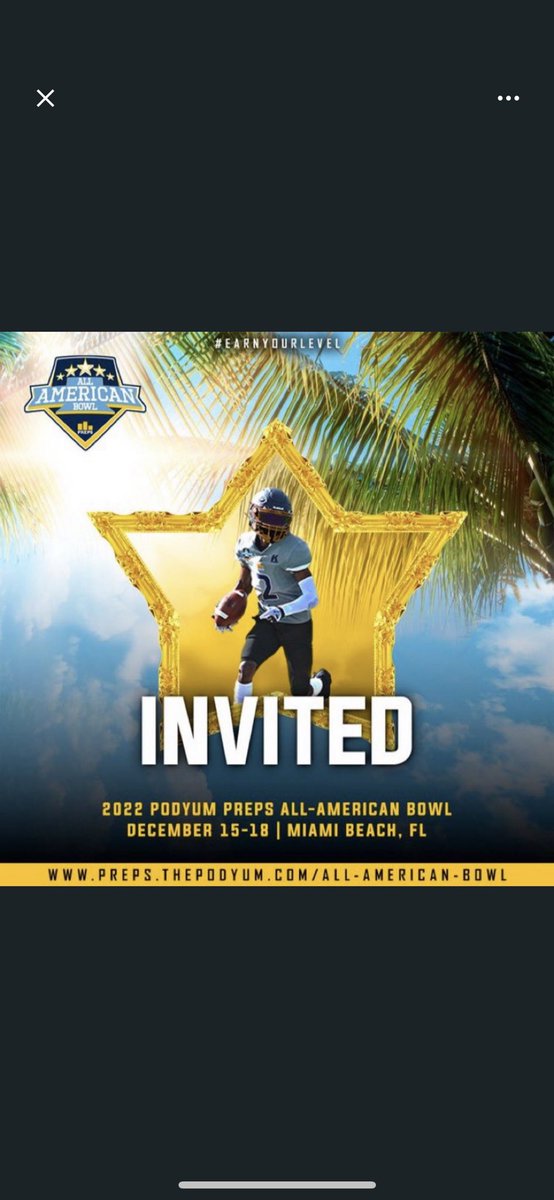 ryan_snipes10's tweet photo. Blessed to receive an invite to the Podyum Preps all American bowl @goddard_chuck @coachtmhall @TheChrisRubio https://t.co/ifnPvxbzpp