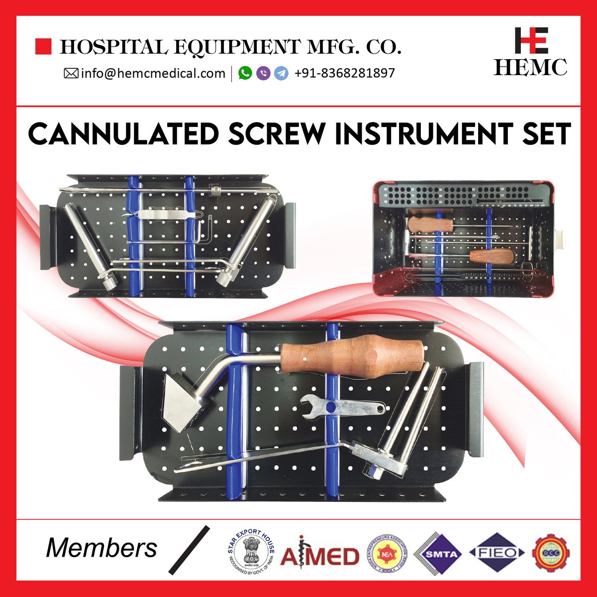 HemcOrtho's tweet image. #cannulatedscrews #instrumentset #screw #cannulatedscrewset #cannulatedscrewinstrument #ortho #orthopedic #orthopedicscrew #orthopedicinstruments #orthodontics #implants #orthopedicsurgeon #orthopedicsurgery #surgeon #quality #india #manufacturer #exportquality #hemcortho