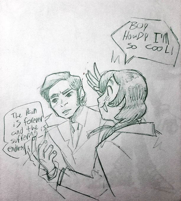 going through my sketchbook because it's been a year since I got this one but still haven't filled it. There are some fun drawings in here from the past year 