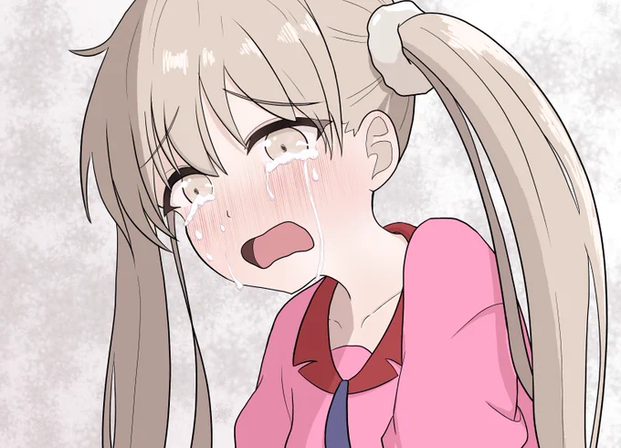 遅刻したので泣いてます()#いいツインテールの日 