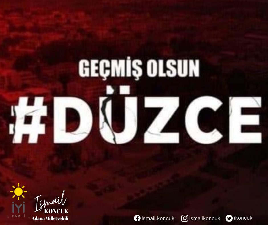 Geçmiş olsun DÜZCE❗️

Düzce’de meydana gelen ve çevre illerden de hissedilen depremde yaralanlara acil şifalar dilerken can kaybı yaşanmamasını umut ediyorum. Bütün vatandaşlarımıza geçmiş olsun.

#DüzceDepremi